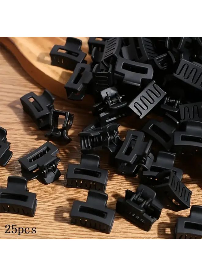 Graphite Color Square Hair Clips 30 Piece Set Matte Non Slip Barrettes - Image 5